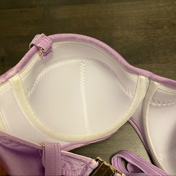 Lilac Purple Bandeau Bikini Top, Removable Straps - Picture 5 of 7